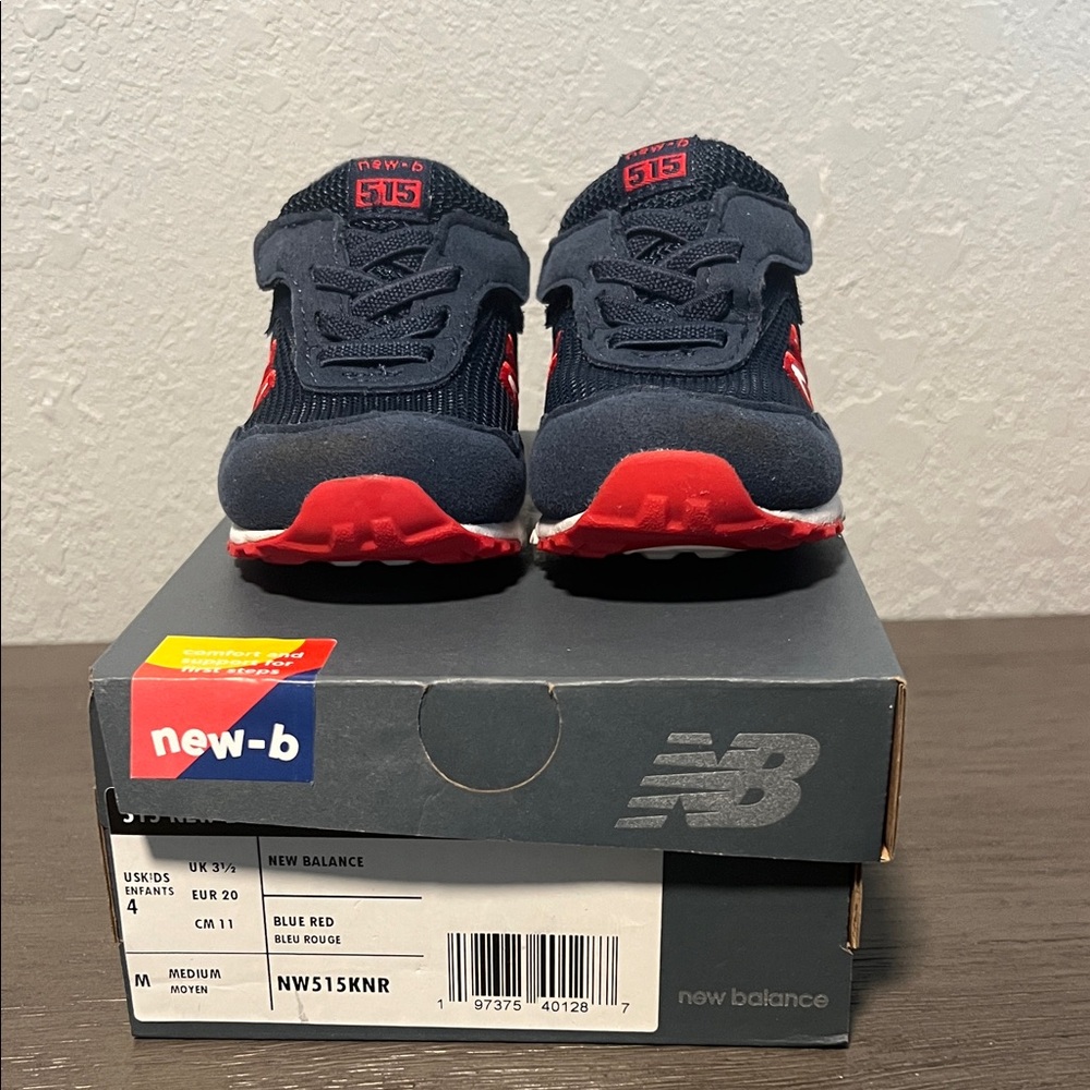 New Balance Kids Navy & Red 515 Sneakers